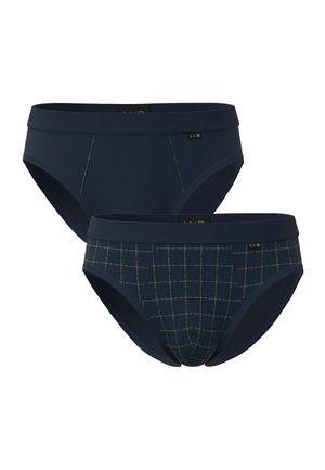 2 PACK  - Slip - blu quadri blu navy
