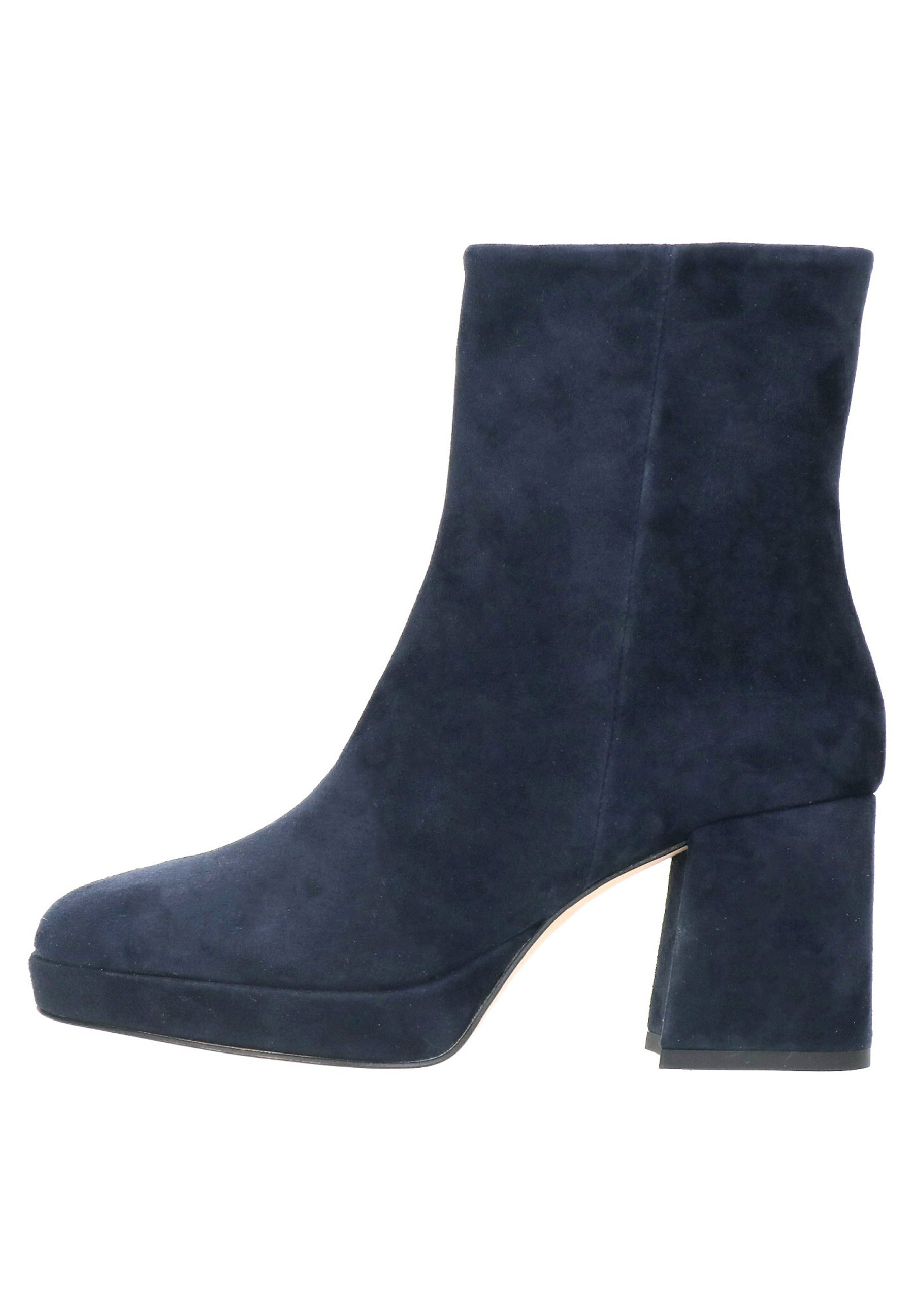 Manfield MIT ABSATZ - Enkellaarsjes met plateauzool - blau/blauw -  Zalando.be
