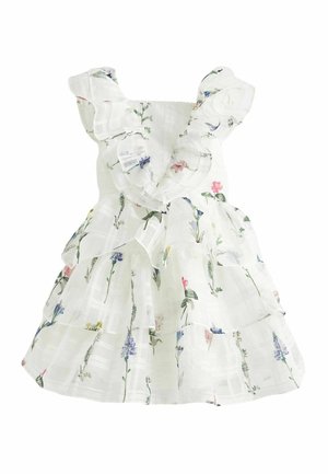 FLORAL FRILLED REGULAR FIT - Kokteilinė suknelė / vakarėlių suknelė - white