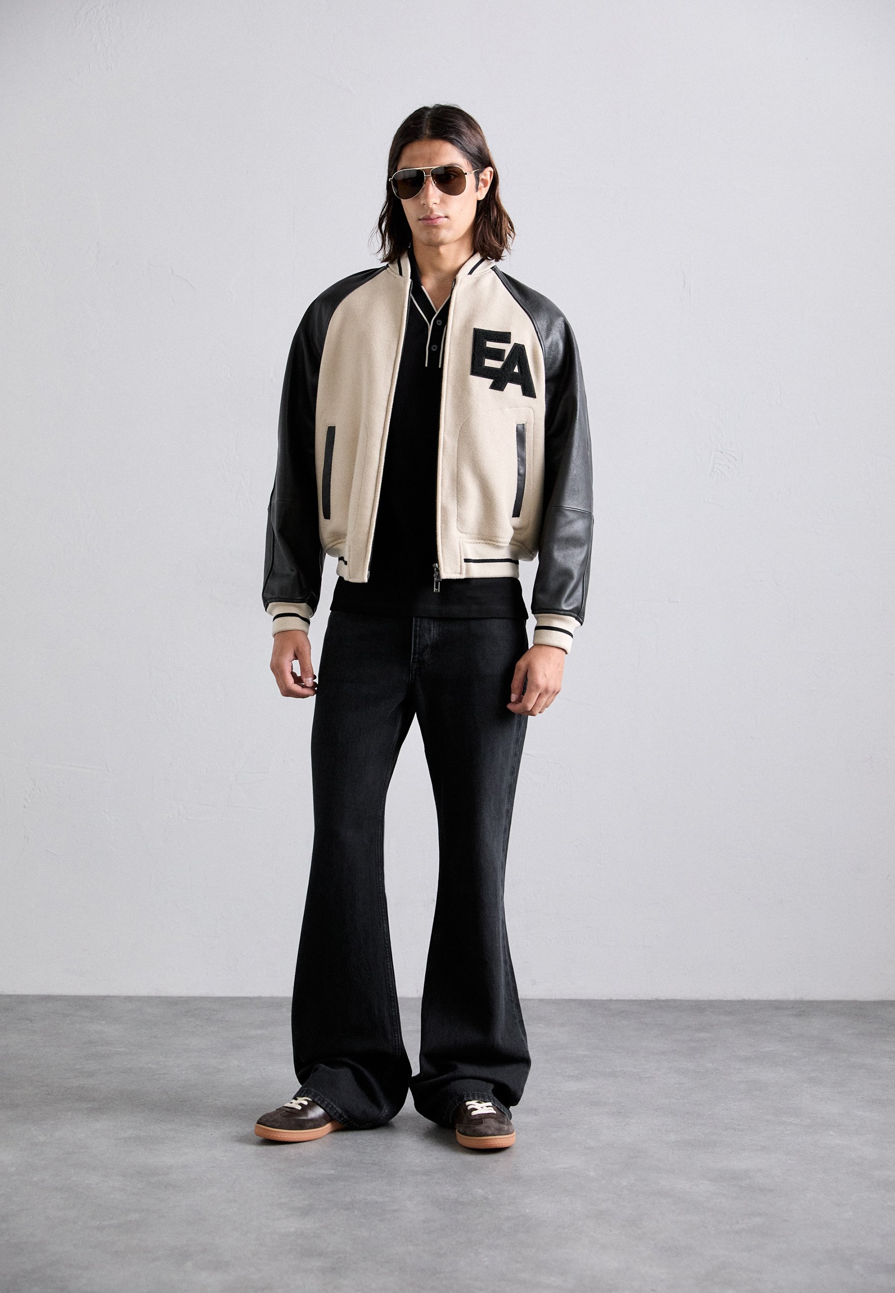 ジャケット・アウター EMPORIO ARMANI 25SS BLOUSON JACKET Emporio Armani BLOUSON JACKET - Bomber Jacket - black/beige