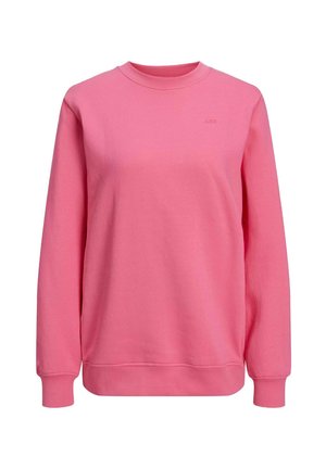Rosa Sweatshirt aus weichem Baumwollmix, mit langen Ärmeln, einem Rundhalsausschnitt und gerippten Bündchen. Dezentes Logo-Detail auf der Vorderseite.