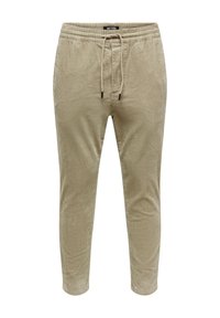 ONSLINUS CROPPED PANT CORD - Trousers - chinchilla