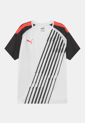 TEAM LIGA GRAPHIC JR UNISEX - Print T-shirt - puma whit/red blast/puma black