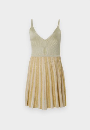 SLEEVELESS SHORT DRESS - Nappali ruha - gold-coloured tones