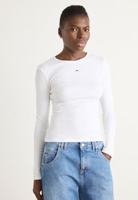 Tommy Jeans - SLIM ESSENTIAL - Long sleeved top - ecru Thumbnail Image 1