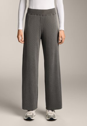 WASHED KNIT STRAIGHT-LEG - Tepláky - dark grey