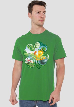 Cotton Soul, LOONEY TUNES TWEETY SHAMROCK UNISEX - T-Shirt print - dark green