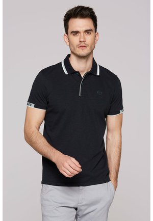 Camp David, CAMP DAVID KURZARMPOLO MIT STREIFEN-DETAILS - Polo shirt - blue navy