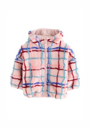 Next, REGULAR FIT  - Fleecejacke - pink grid print