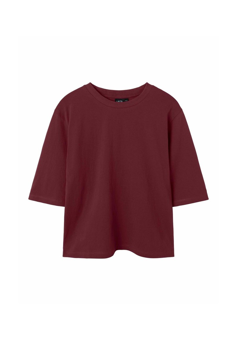 LMTD T-shirt basic rood gemêleerd