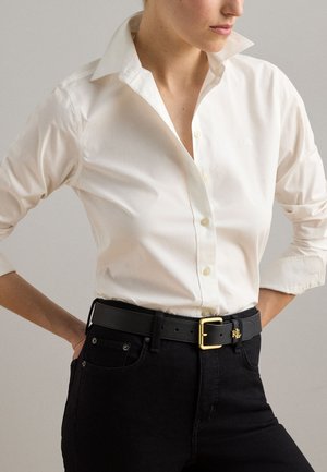 Lauren Ralph Lauren LOGO-KEEPER LEATHER BELT - Pásek - black