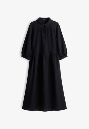 OPUS, LOOSE FIT CRINKLE LOOK - Blusenkleid - black
