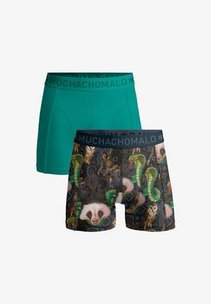 MUCHACHOMALO 2-PACK SOLID - Boxer alsónadrág - print green