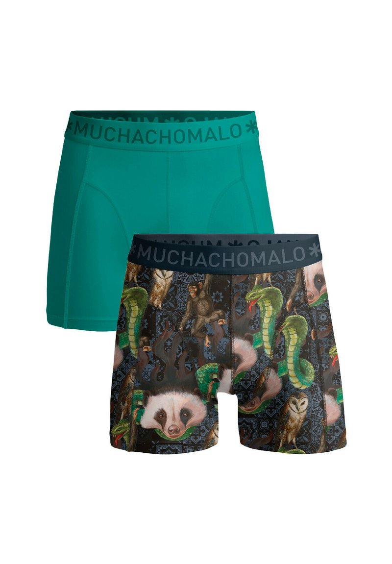 MUCHACHOMALO 2-PACK SOLID - Boxer alsónadrág - print green