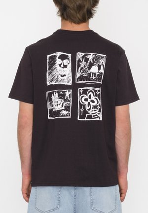 ISSAM NIGHT LSE SST - Print T-shirt - black