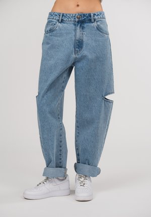 Karo Kauer Label, BEKLEIDUNG DENIM PANTS CUT OUT - Wide Leg - denim blue
