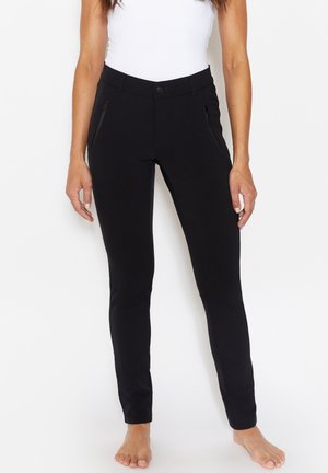 POCKET ZIP MIT LOGO-APPLIKATION - Stoffhose - schwarz