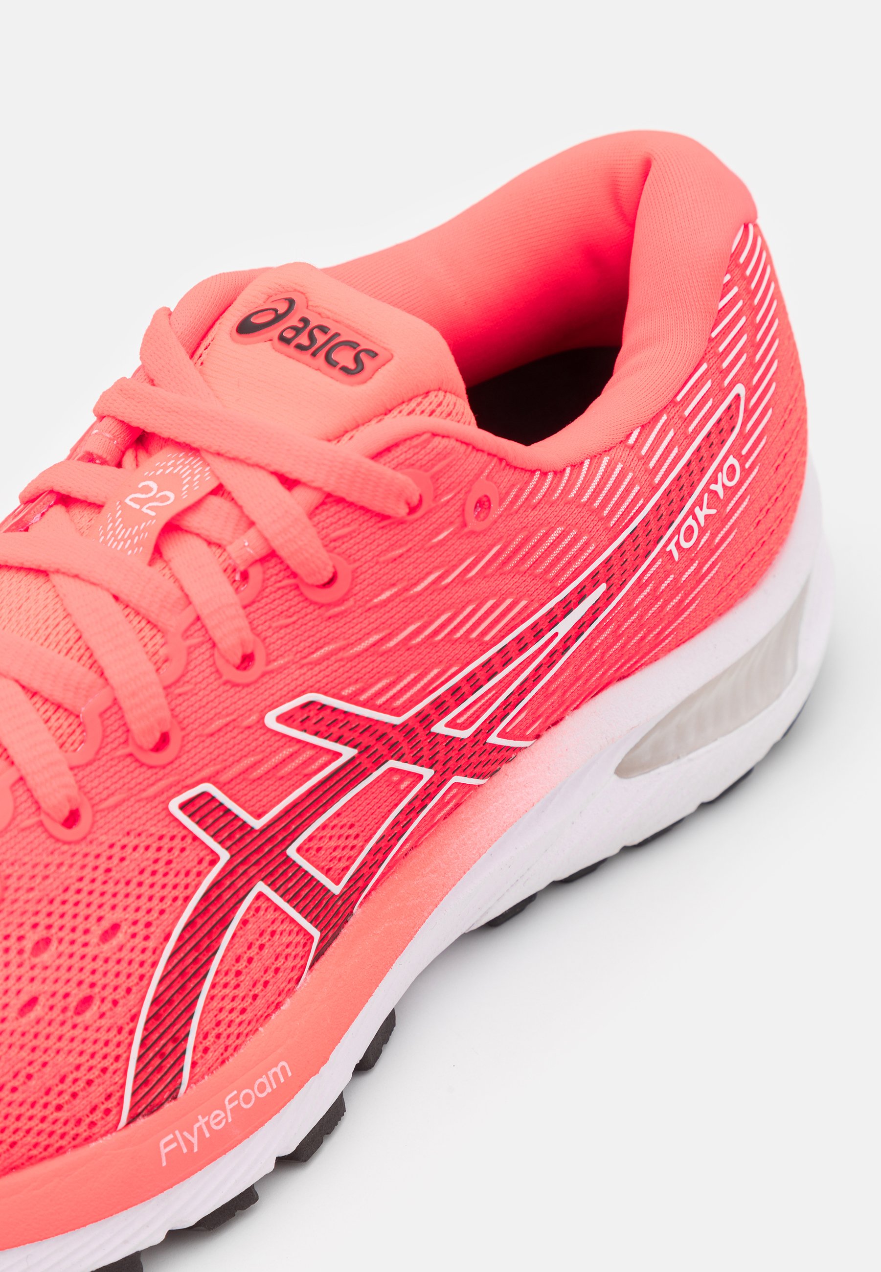 ASICS GEL-CUMULUS 22 TOKYO - Laufschuh Neutral - sunrise red/black/schwarz  - Zalando.de