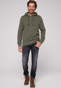 Camp David MIT 3D-STICKEREIEN - Hoodie - medium khaki