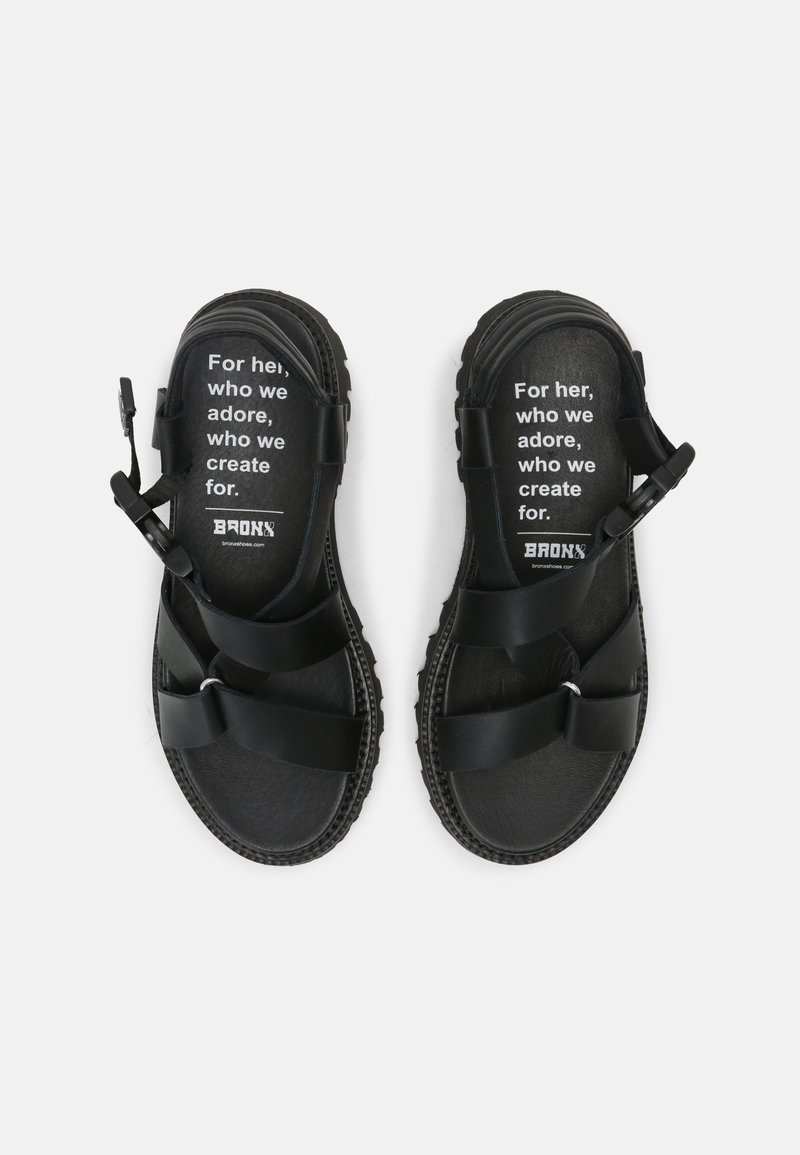 Damen Sneaker | Bronx GROOVY Plateausandalette black/schwarz - AK01131 Damen Sneaker | Bronx GROOVY Plateausandalette black/schwarz - AK01131