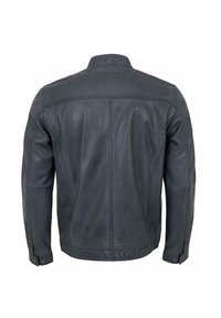 Lederjacken24 REMO - Lederjacke - blaugrau