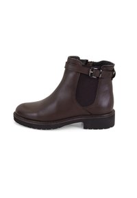 Enkellaarsjes met plateauzool - brown