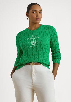 EMBROIDERED-CREST CABLE-KNIT  - Striktrøje - stem