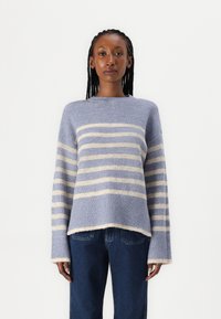 Pieces PCLINE O NECK - Pulover - faded denim