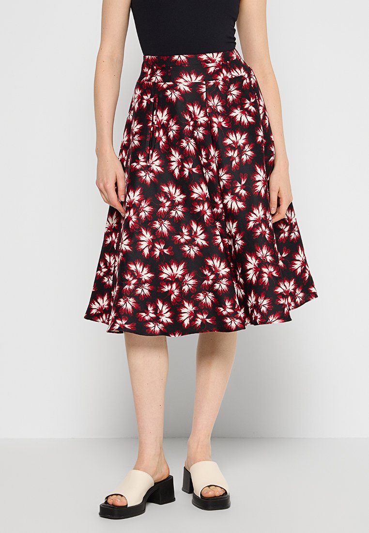 ASPESI A-lijn rok donkerrood