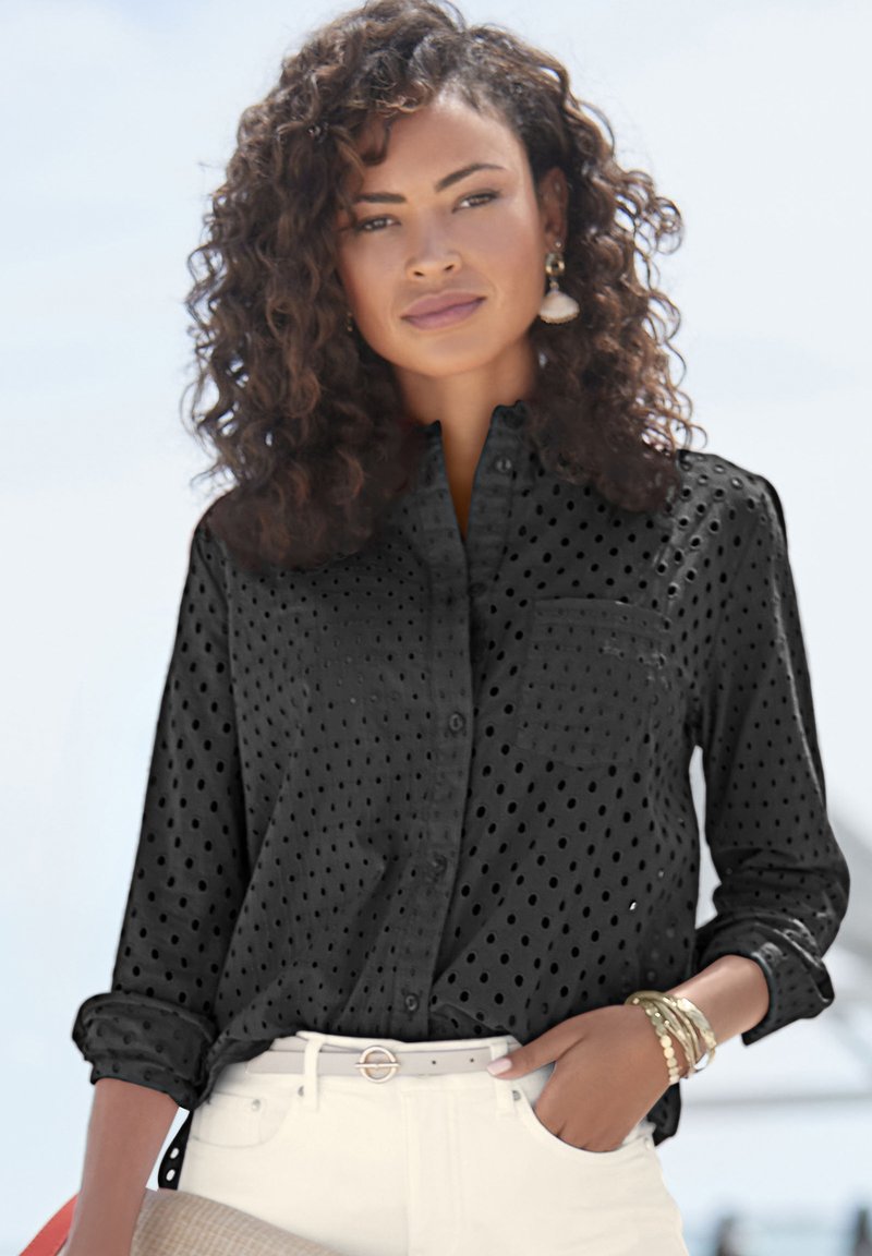 LASCANA LANGARM - Camicia - schwarz