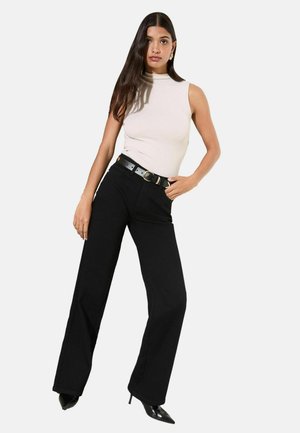 Friends Like These, REGULAR FIT - EVERYDAY WIDE LEG JEANS . - Pernera ancha - true black