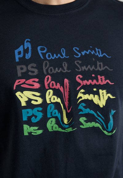 PS Paul Smith MENS SLIM FIT - Print T-shirt - blues