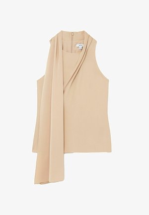 Reiss, REGULAR FIT - TAYLOR DRAPED SCARF-DETAIL SLEEVELESS TOP . - Bluse - neutral