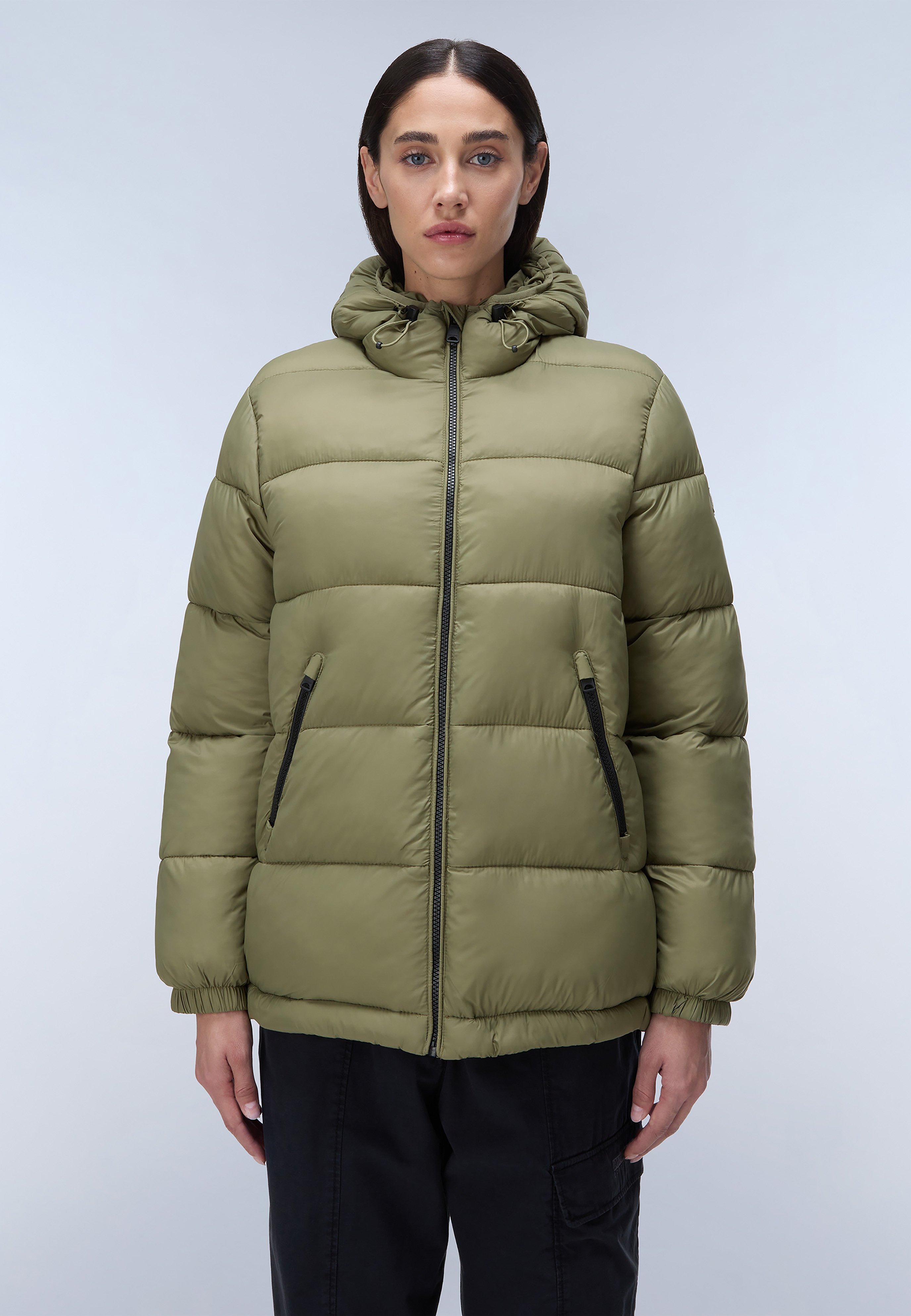 Napapijri A-BOX LOGO MED - Winter jacket - green lichen/light