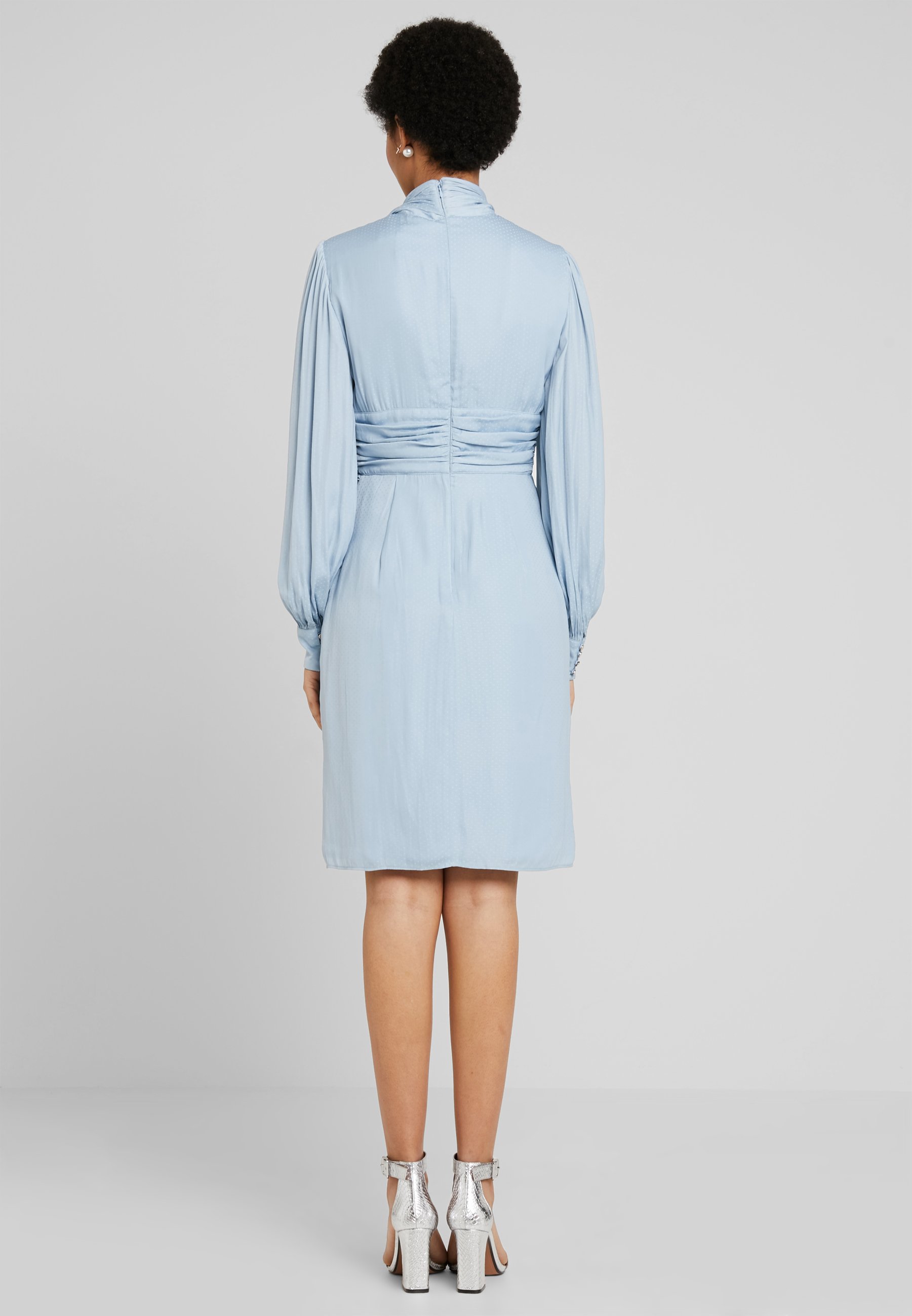 powder blue cocktail dress