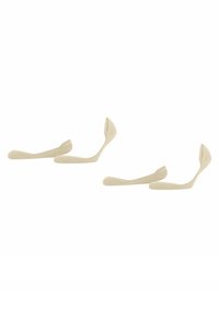 Beige Fersenpolster mit einem weichen Stofffinish, entworfen, um sich der Fußkontur anzupassen. Mit einer abgerundeten Kante für Komfort und Stabilität.