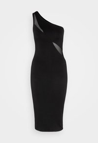WAL G. ZAKERA CONTRAST MIDI DRESS - Vestito di maglina - black