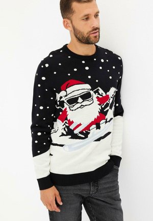 MIT WEIHNACHTSMOTIV - Maglione - black