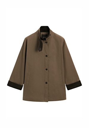 Massimo Dutti DETAIL - Kort kappa / rock - khaki