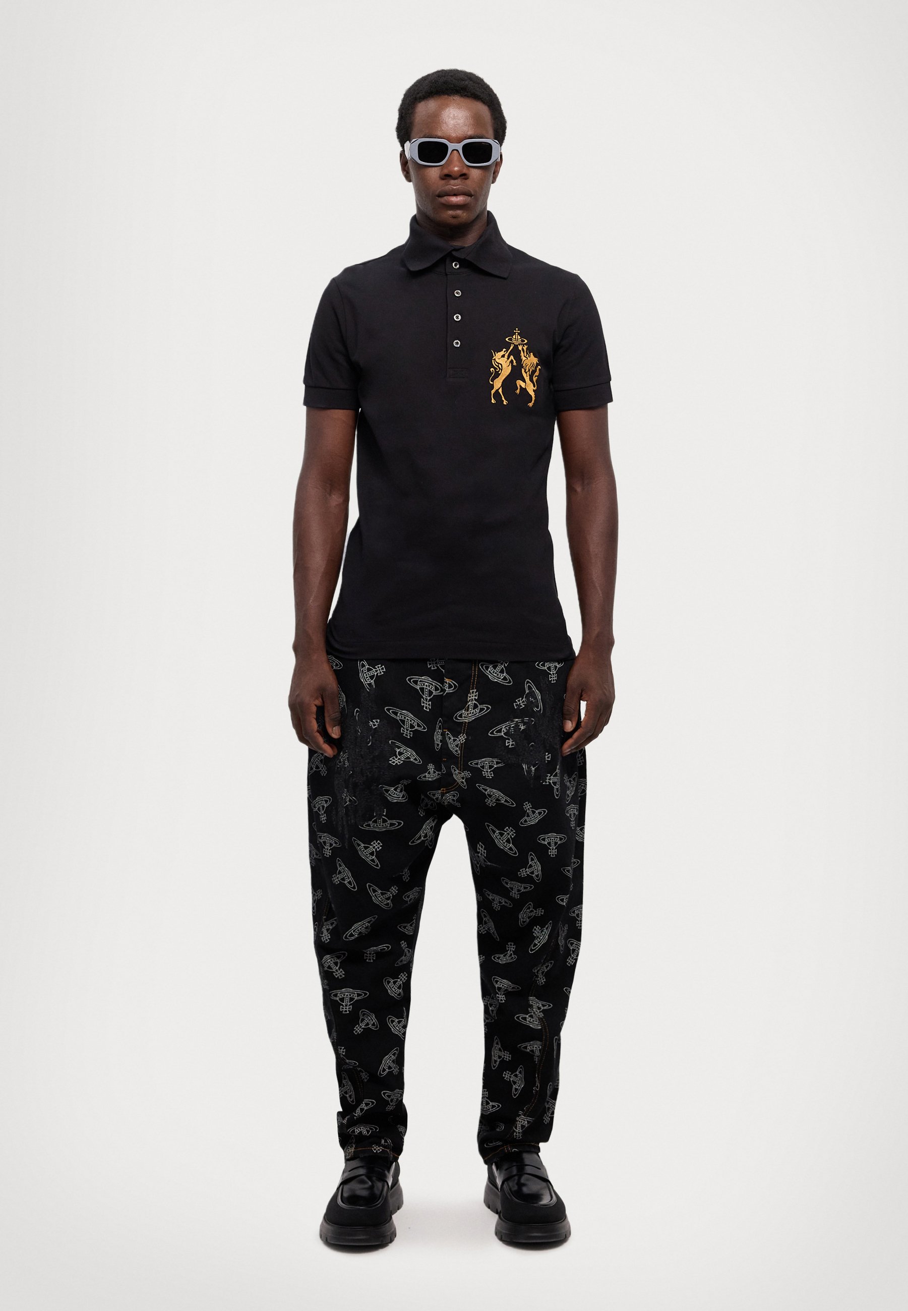 Vivienne Westwood BUTTON POLO UNISEX - Polo shirt - black