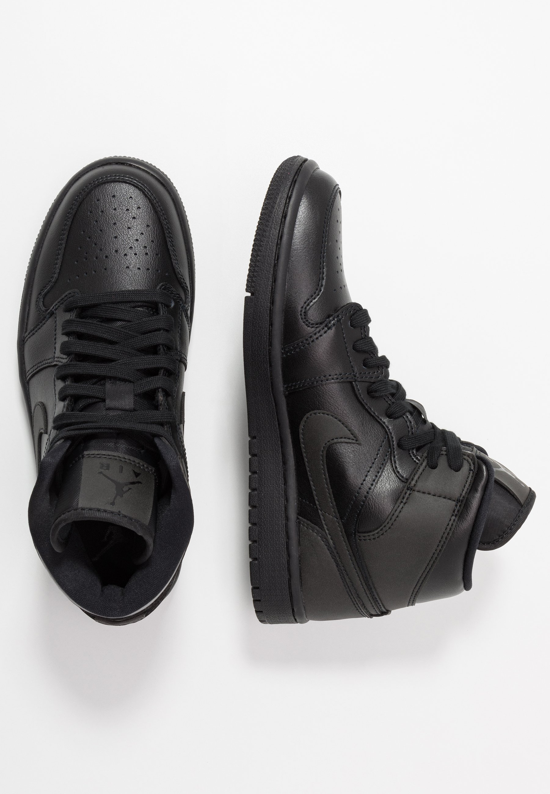 Jordan AIR 1 MID - Sneakers hoog - black/Zwart - Zalando.nl