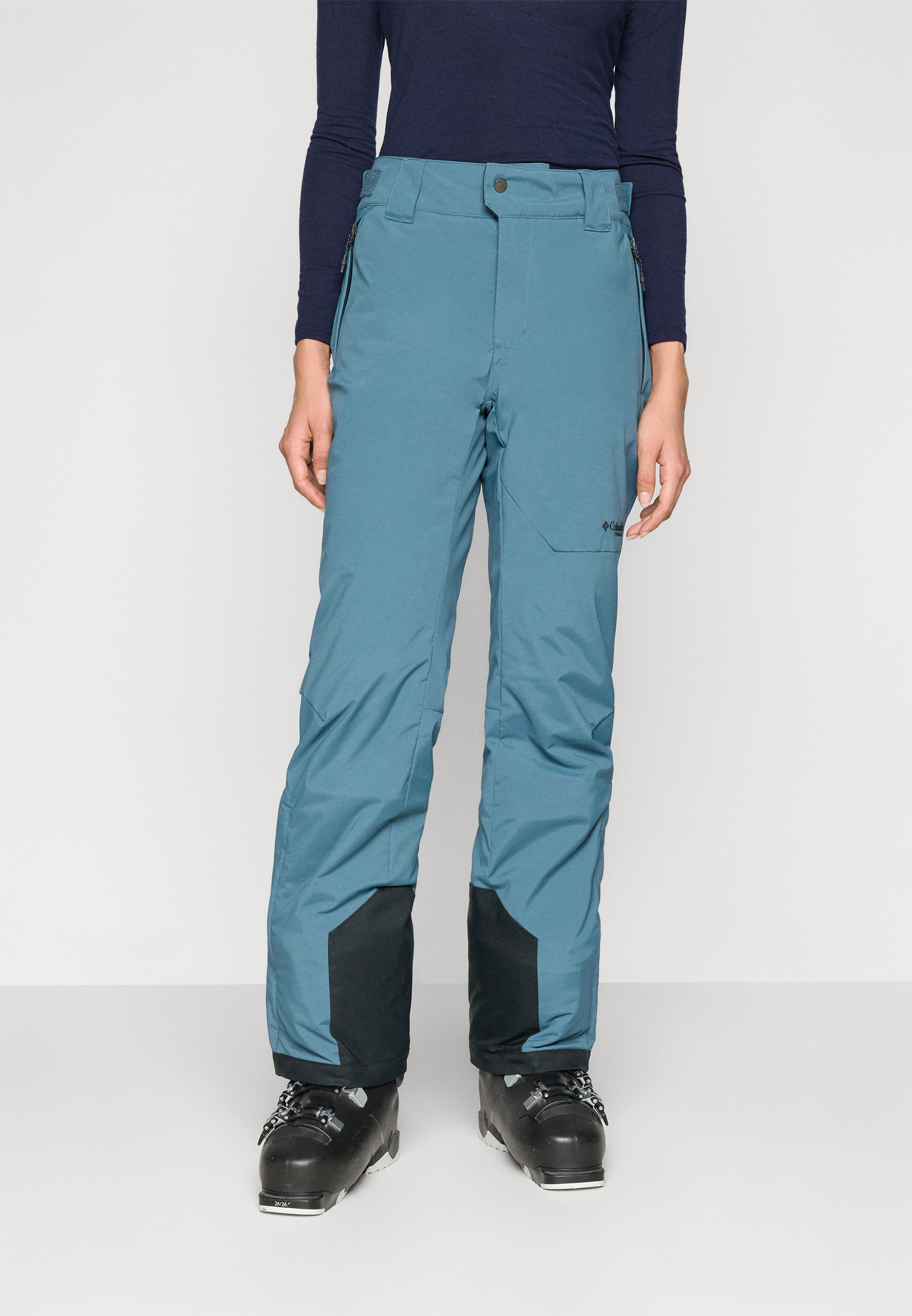 Salopettes De Ski Columbia Titanium Femme - Bleu, Taille L, Vintage, En Nylon