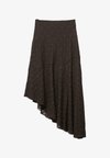 ASYMMETRIC - Jupe longue - dark brown