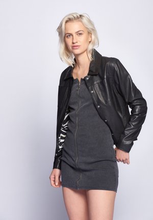 Maze - Leather black jacket