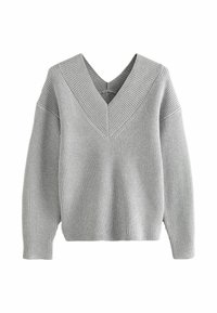 V-NECK - Džemper - grey sparkle
