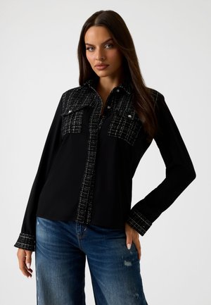Hemdbluse - schwarz