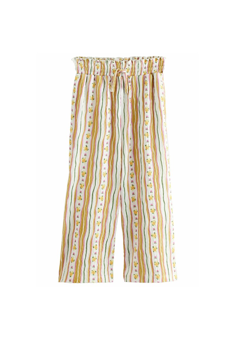 Next - RELAXED FIT PRINT  - Nadrágok - yellow floral stripe, Nagyítás