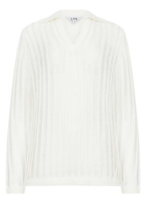 COLLARED - Strickpullover - cream