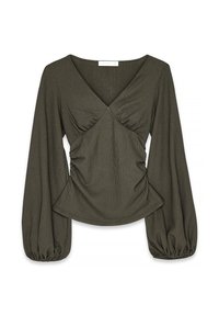 VOLUME SLEEVE - Bluse - khaki