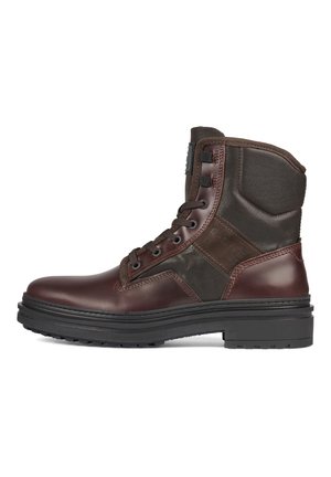 Šněrovací kotníkové boty - dark brown